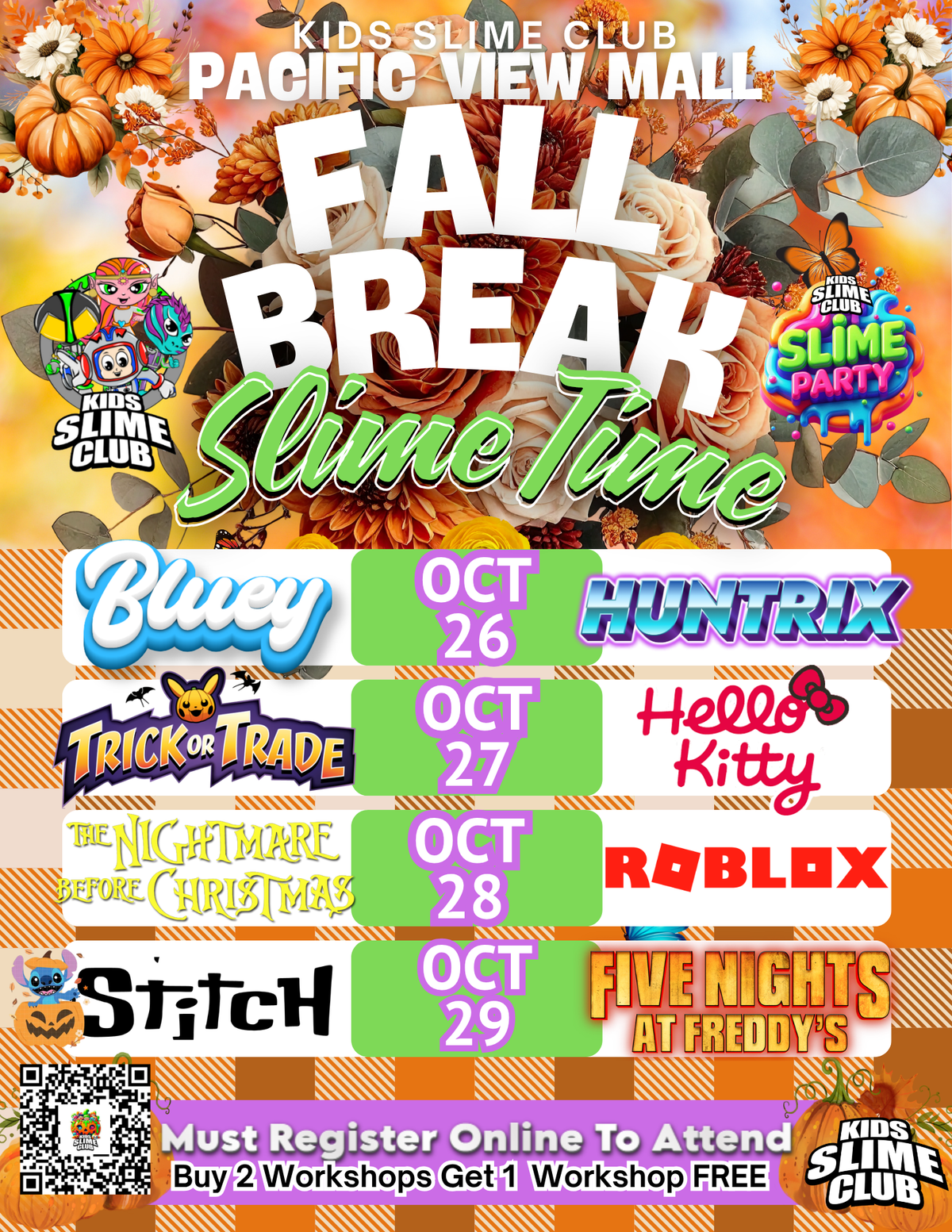 FALL BREAK- Stitch Slime Workshop | Ages 5+