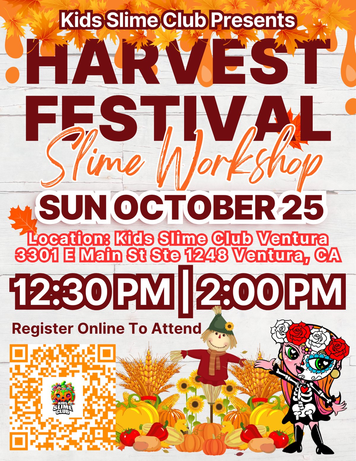 Harvest Festival Slime Workshop | Mini-Pumpkin Patch | Ages 3+
