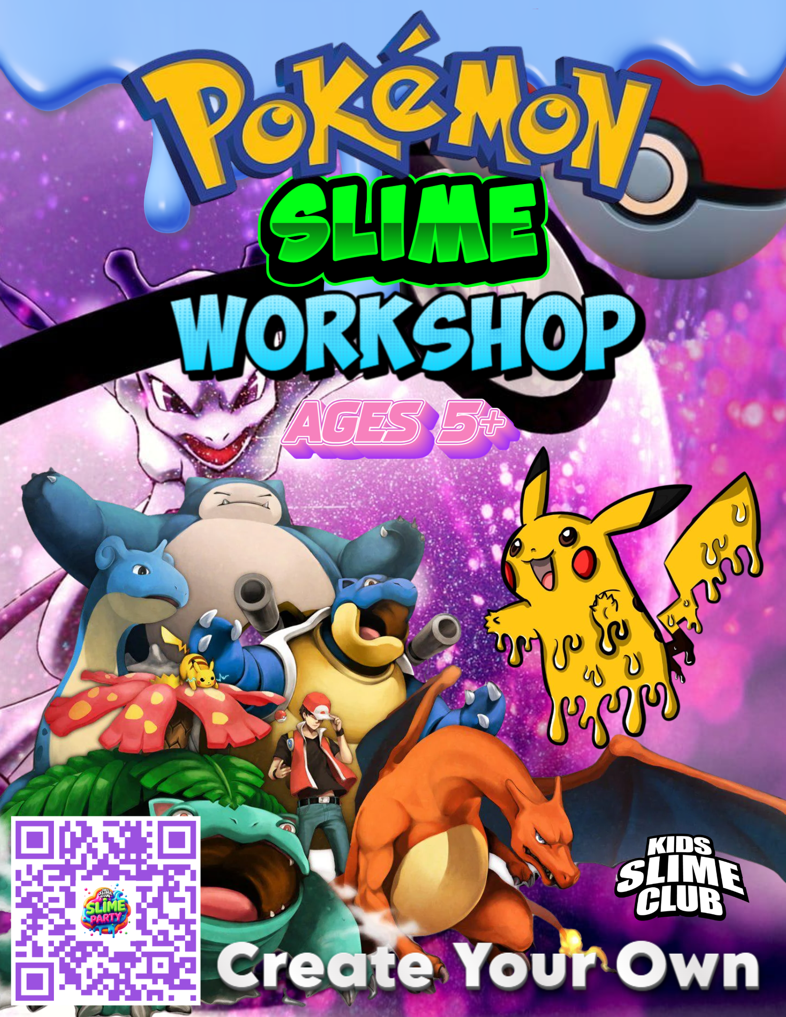 Gotta Catch Em' All With Kids Slime Club! Join Us For Our Very Special Pokemon Slime Workshop. Create Your Own Pokemon Themed Slime From Scratch At The First Ever Slime Club Located At The Pacific View Mall In Ventura. Register Online At www.KidsSlimeClub.com